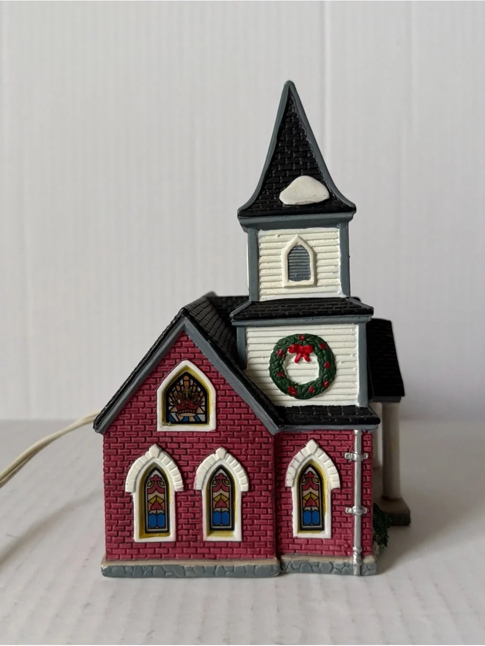 1997 Lemax Village Collection Plymouth Corners Church Porcelain